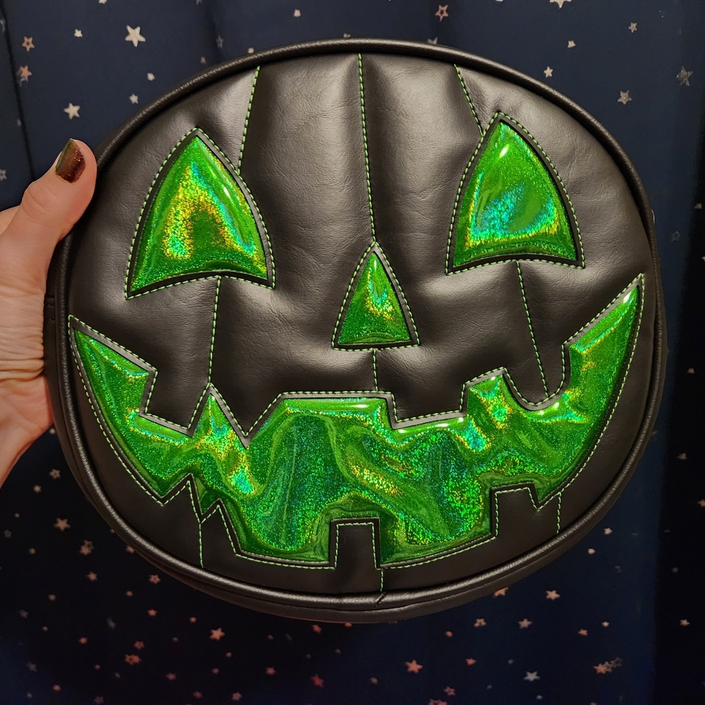Love pain and stitches crossbody green and black